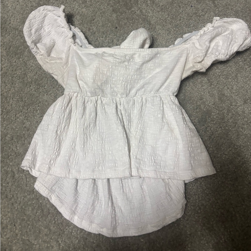White Tie Back Blouse